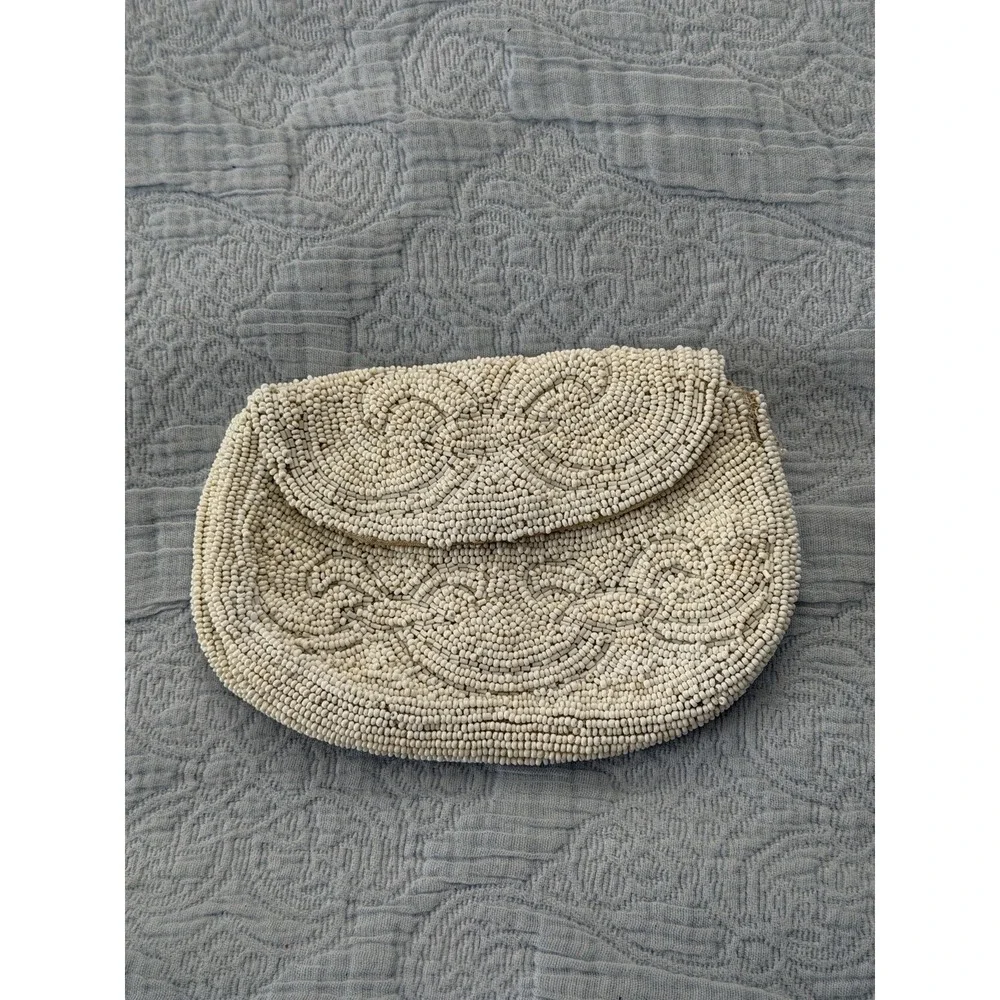 Made In France Hand Made Beaded Evening Bag Purse Vintage